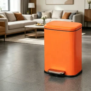 Carbon Steel Material Eco Friendly 6L Capacity Foot Pedal PP Inner Bin Garbage Trash Bathroom Waste Bin Containers for Sale