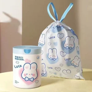 Cartoon Printed Garbage Bag Thickened Household Drawstring High Appearance Level Large Hand held Garbage Bag Kitchen Garbage Bag