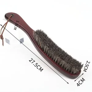 Cashmere Comb Clothes Brush Lint Brush for Suits Cashmere Wool Velvet Suede and Pet Hair Large Black Walnut Wood Handle