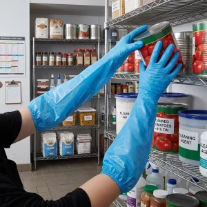 Cast Polyethylene Waterproof Eco Friendly Disposable Gloves Latex Free Food Prep Cleaning Transparent Medium Thickness