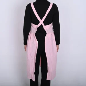 Casual Women’s Cotton Cross Back Work Apron with Pockets Pinafore Dress X Cross Halter for Chef and Gardening
