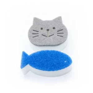 Cat and Fish Creative Sponge Kitchen Dish Cleaning Sponge