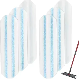 Cedara H2prOs Mop Pads Machine Washable Reusable Microfiber Mop Head Replacements Removes 99% of Bacteria