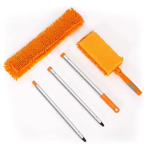 Ceiling Fan Cleaner Duster Reusable Microfiber Extension Pole Adjusts for Cleaning Walls Bookshelves Window Tops