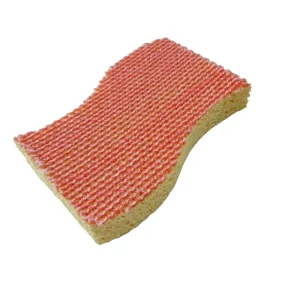 Cellulose Dish Washing Scrub Sponge for Kitchen Double sided Wood Pulp Wave Shape High Absorption Sponge