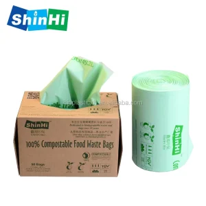 Certified Eco Friendly Biodegradable Compostable PLA Heavy Duty Household Use Trash Bag