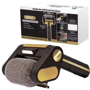 Charging 304 Stainless Steel Roller Barbecue Brush LED Light No Brush Hair Removal Food Grade Outdoor Use