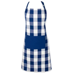 Chef Kitchen Apron Sleeveless Adjustable Design Reusable Fashionable Cotton Checkered Apron Featuring Pockets Breathable Comfort