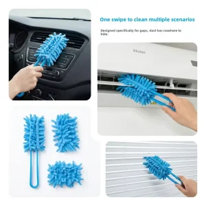 Chenille Dust Duster for Car Keyboard Louver and Air Conditioning Vents Multifunctional Brush 24 Inch Length Shuttered Duster