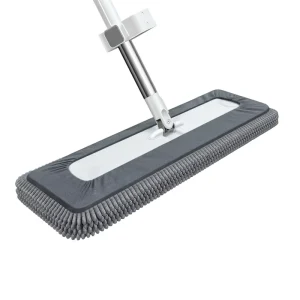 Chenille Eco-Friendly Wet Mop with Self-Wringer for Ceramic Tile Floors Stainless Steel Handle