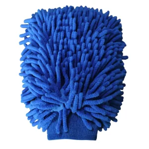 Chenille Microfiber Car Wash Glove Soft Absorbent Cleaning Mitt with Elastic Cuff Scratch Free Wash Mitt for Auto