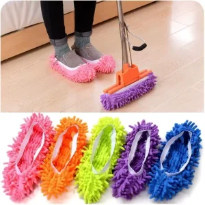 Chenille Mop Slippers Soft Washable Reusable Eco-Friendly Manual Wringing Floor Cleaning Tools