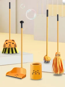 Children’s Broom Primary School Students Cleaning Sweeping Mop Plastic Dustpan Set Modern Mini Combination Plastic Handle