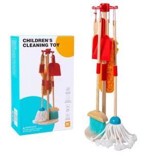 Children’s Creative Home Simulation Cleaning Set Small Broom Corner Cleaning Household Wooden Combination Set Toys