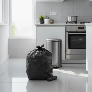 China Direct Supply Customizable High Quality Large Portable Flat Can Liner Garbage Bags Gravure Printing Home Public Use