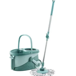 China Durable Antibacterial 360° Rotatable Adjustable Automatic Rotating Dewatering Super Spin Mop Kit with Dual Bucket