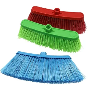 China Factory Home Cleaning Eco Friendly Durable Plastic Broom with Flagged Bristle and Wooden Handle Portable