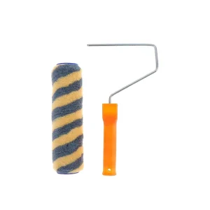 China Factory Industrial Yellow Gray White Broad Stripe Roller Brush Portable Depilatory Lint Brush Plastic Handle Paint Rollers