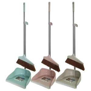 China Factory PP Broom Multi functional Broom and Dustpan Set With Soft Bristles Customizable Logo Cleaning Tools