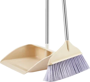 China Factory Simple Low Price PET Material Household Cleaning Broom and Dustpan Set with Customizable Color