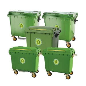 China High Quality Outdoor Industrial 240L Plastic Large Garbage Can Recycle Waste Wheelie Bins