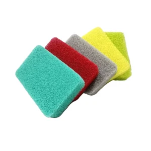 China Kitchen Eco Friendly Super Absorbent Lightweight Quick Drying Foam Square Dish Scrubber Sponge Scourer