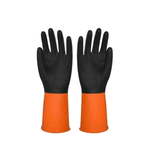China Manufacturer Black Yellow Industrial Rubber Work Latex Household Scour Pad Making Washing Machine Gloves