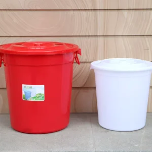China Manufacturer Plastic Water Bucket 70L/100L/160L/200L/250L Large Bucket with Lid and Handle