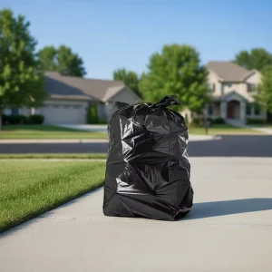 China Manufacturers 30 Gallon Big Flat Top Polyethylene Blue Black Pe Plastic Trash Garbage Bags