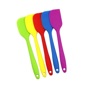 China Supplier Food-Grade Silicone Spatula Set with Coated Iron Handles
