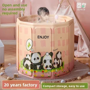 Circle qi Bath Bucket Requires No Installation Adults Foldable Portable Kids Bath Bucket Requires No Installation