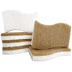 Classy Sponge for Dishes Rectangular Sponge Pad Kitchen Microfiber Washing Kitchen Scrubber