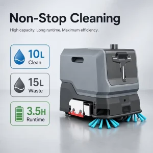 CleanHorse TN10 SLAM Technology Autonomous Floor Cleaning Robot Smart Cordless Compact Scrubber For Building