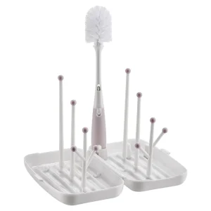 Cleaner Brush Set for Bottle Nipple Clean With Drain Rack Detachable Brush Heads Kit Baby Bottle Cleaners