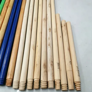 Cleaning Accessories Broomstick Mop Wooden Handle PVC Coated Varnish Wood Poles Environmental