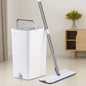 Cleaning Accessories Magic Cleaning Mops Free Hand Spin Microfiber Mop With Bucket Flat Squeeze Spray Mop Home Kitchen Floor