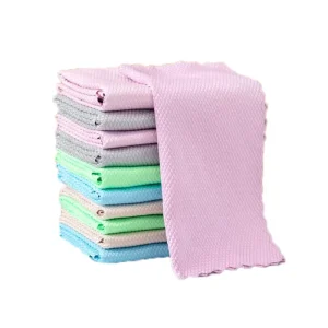 Cleaning Cloth Fish Scale Weave Microfiber Cloth Oeko