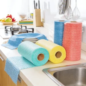 Cleaning Cloth for Disposable Nonwoven Stocked Non woven Pattern Style Disposable Cleaning Cloth