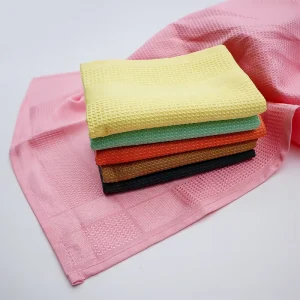 Cleaning Cloths Kitchen Car Wash Microfiber Towel 80 Polyester 20 Polyamide Clean Microfiber Woven Waffle Towel 6 White Rolls