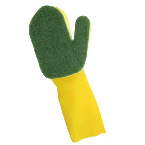 Cleaning Gloves Dish Washing Scouring Pad Latex Rubber Waterproof for Household Use