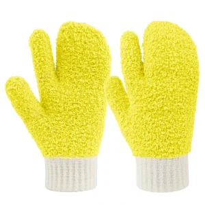 Cleaning Gloves with Microfiber Palm and Acrylic Cuff for Dusting and Housekeeping