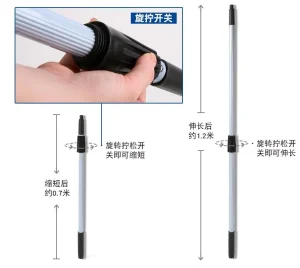 Cleaning Products Adjustable Extendable Telescopic Aluminum Pole