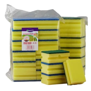 Cleaning Sponge Polyester Sponge Block Rectangle 4.5CM Thickness High Density Water Absorption 250% 500% Household Scouring Pad
