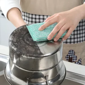 Cleaning Sponges Scourer for Dishes Thick Sponge Scouring Pad Kitchen Use Mesh Scrubbing Sponge