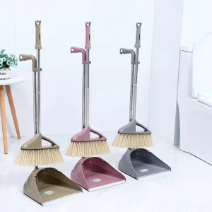 Cleaning Supplies Long Handle Household Use PP Broom Dustpan Set Plastic Broom and Dustpan Set