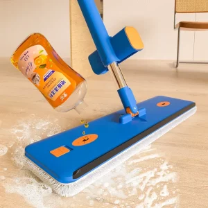 Cleaning Supplies Squeeze Household Lazy Mop 360 Flat Mop Floor Fast Dry Self Wringer Telescopic Handle Microfiber