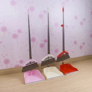 Cleaning Tool Broom and Dustpan Set Multi Colors