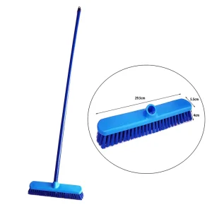 Cleaning Tool Detachable Long Handle Push Broom Stiff Bristles Cleaning Scrub Brush