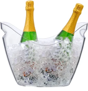 Clear Acrylic 4 Liter Plastic Tub for Drinks and Parties High Quality 3.5 Liter Clear Ice Bucket Wine Bucket