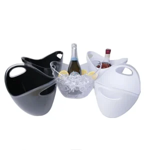 Clear Acrylic Plastic Champagne Buckets for Cocktail Bar Accessories Beer Wine Champagne Parties Ice Bucket